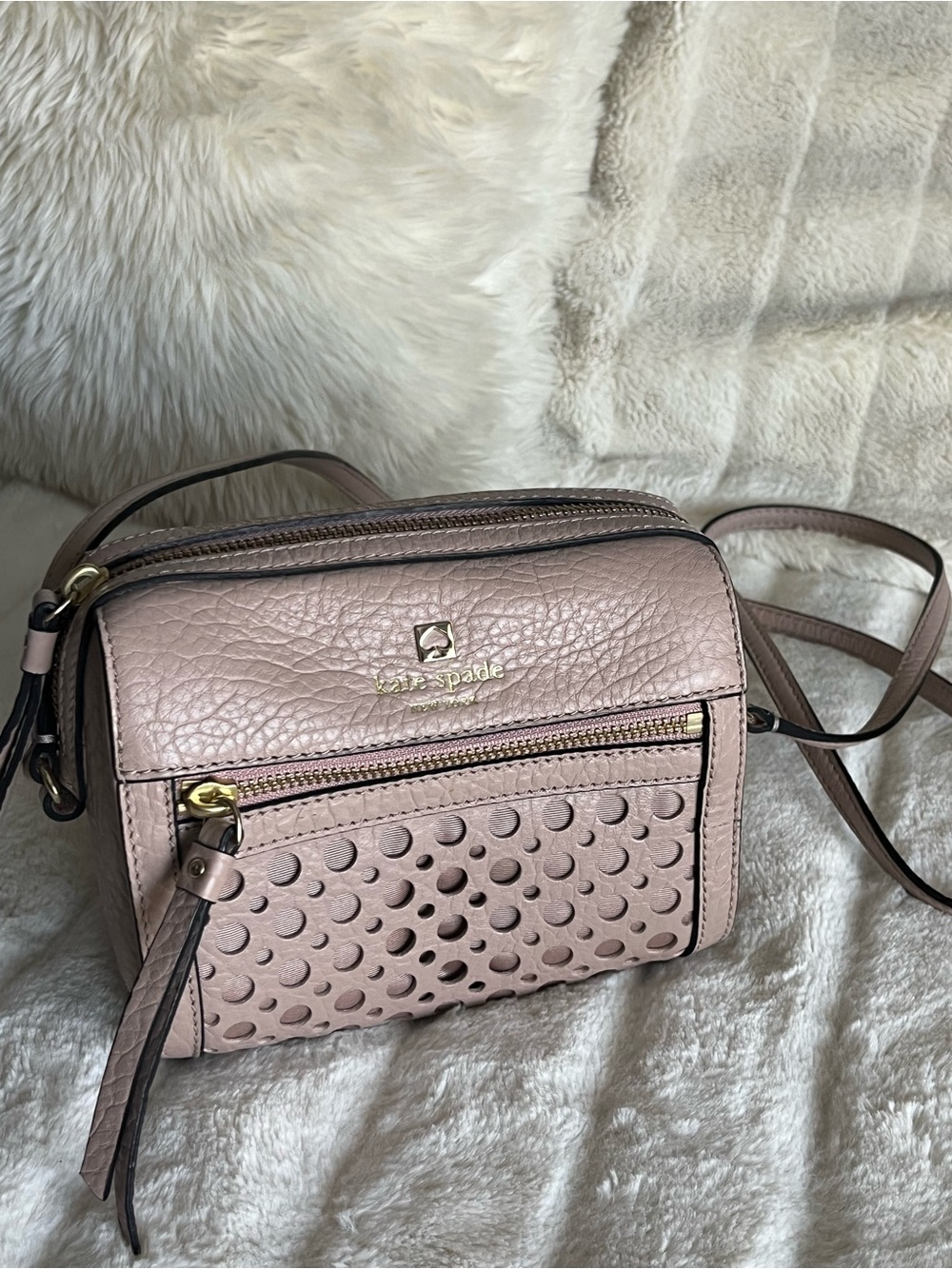 KATE SPADE Mauve Pink Leather Crossbody